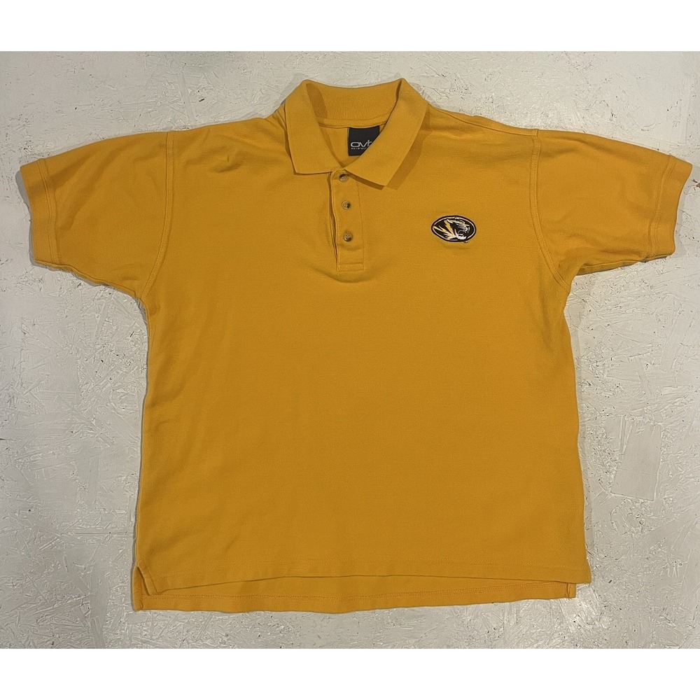 Vintage Mizzou Missouri Tigers Polo Shirt Mens‎ M Old Varsity Brand Football